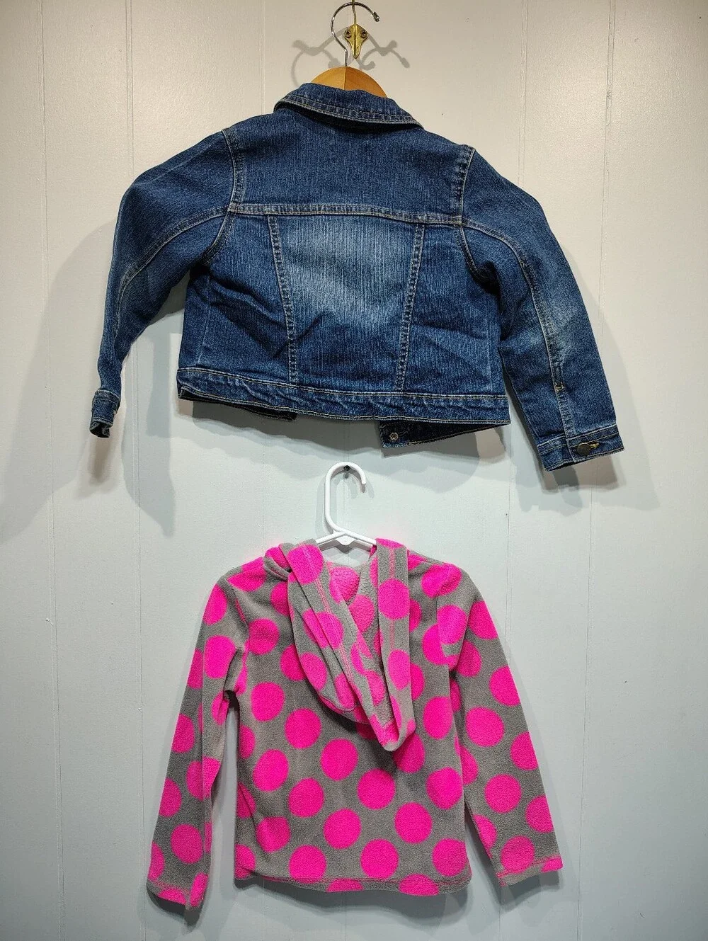 Children's Place Jumping Beans Girls Jackets Size 4 4T Fleece Denim